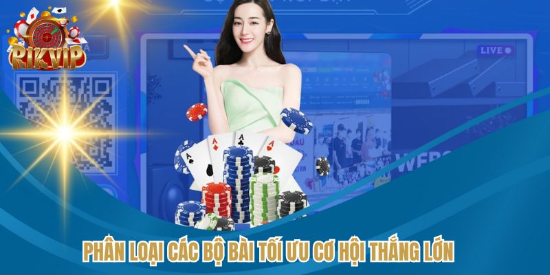 Minh họa các bộ bài có trong hệ thống game bài
